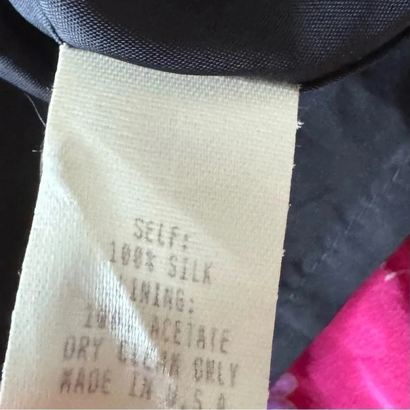 Nanette Lepore Size 4 Bright Pink Purple Black Silk Mini Skirt Side Zip - Picture 4 of 7